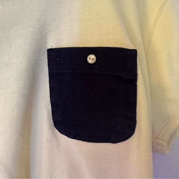 Christopher & Banks Yellow knit shirt with black pocket - Picture 3 of 5